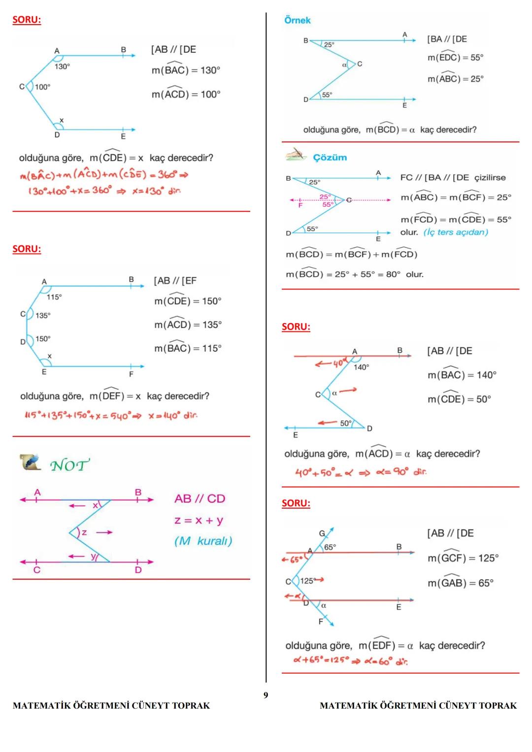 10.VE 11.SINIF
GEOMETRİ
DERS
NOTLARI
MATEMATİK
ÖĞRETMENİ
CÜNEYT TOPRAK
(10/G, 11/B, 11/D)
LİSESİ
19
KIVE TENİK ANAD
1
M
EMATİK ÖĞRETMENİ CÜN