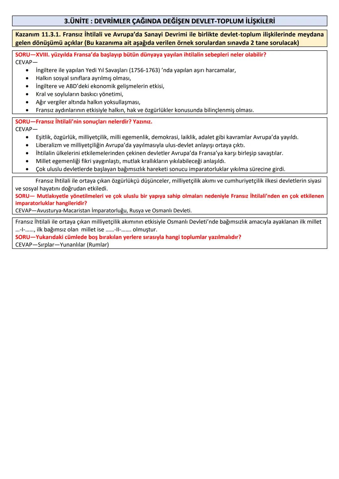 # 2024-2025 EĞİTİM VE ÖĞRETİM YILI İNÖNÜ MESLEKİ VE TEKNİK ANADOLU LİSESİ
TARİH 11.SINIF 1.DÖNEM 2.SINAVA HAZIRLIK ÇALIŞMA KAĞIDI (İSTANBUL