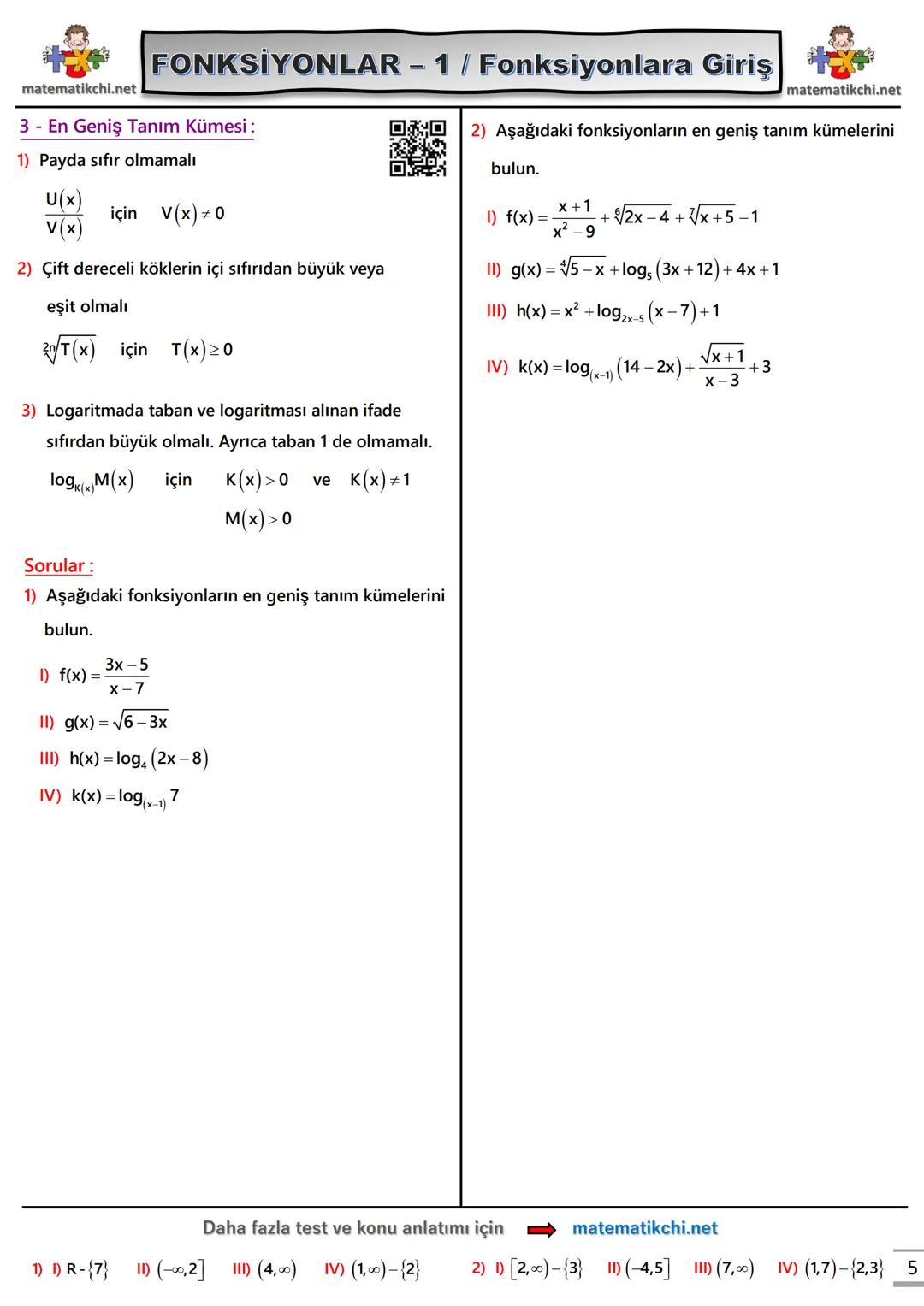 Video Anlatım
FONKSİYONLAR - 1 / Fonksiyonlara Giriş
1 - Fonksiyon Olma Şartı:
k: A→B bir bağıntı olmak olmak üzere
Fonksiyon olma şartı: A