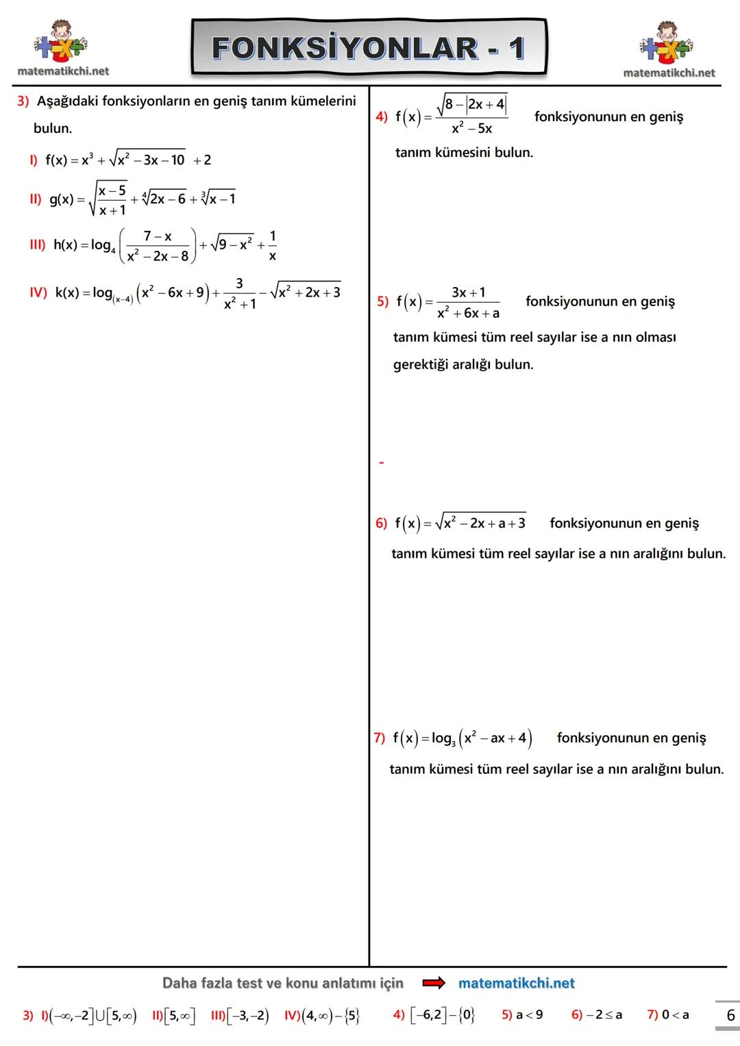 Video Anlatım
FONKSİYONLAR - 1 / Fonksiyonlara Giriş
1 - Fonksiyon Olma Şartı:
k: A→B bir bağıntı olmak olmak üzere
Fonksiyon olma şartı: A