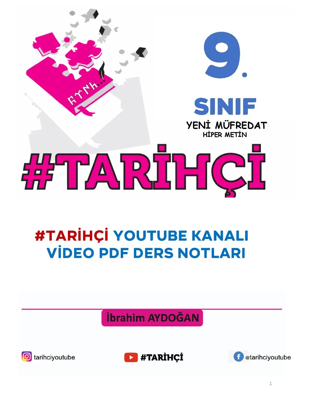 Tarih 9. Sınıf 1. ve 2. ünite