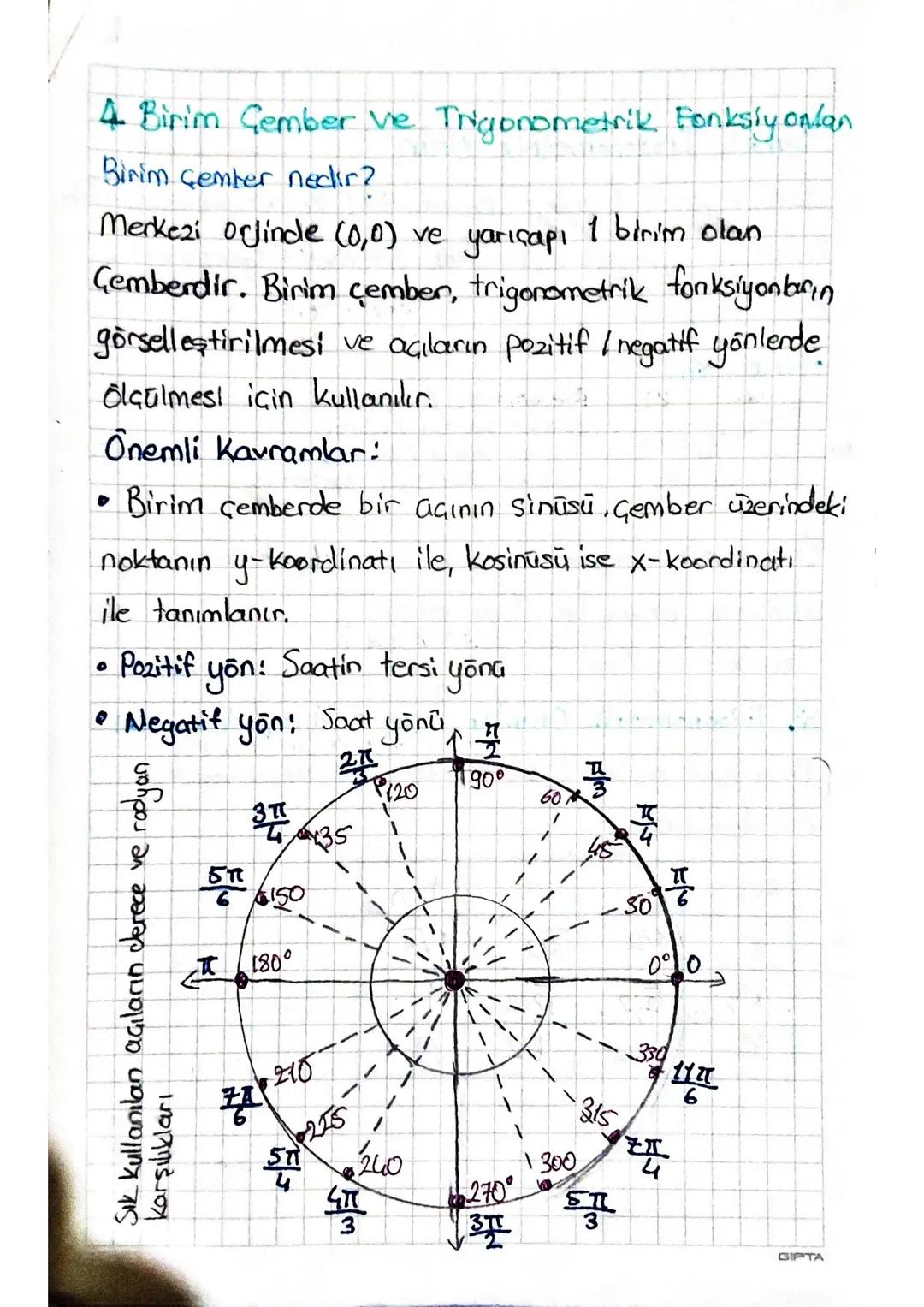 Temel Trigonometrik Oran
Dik üçgende 1 acının karşısındaki kenar, komşusundaki
kenar ve hipotenūs kullanılarak 3 temel trigonometrik
Oran t