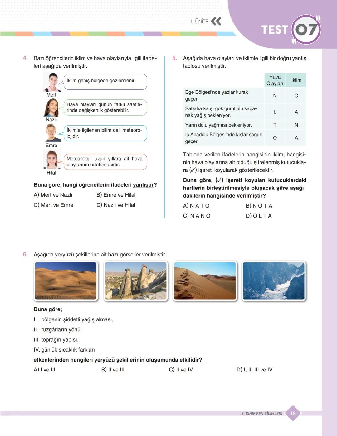 # SORU
BANKASI
SINAVLARA HAZIRLIK / OKULA YARDIMCI
M
■SINIF
8.
Kazanım Kazanım Soru
Yeni Nesil Sorular
イノll Tahtaya Uy
Optik Değerl me
FEN B