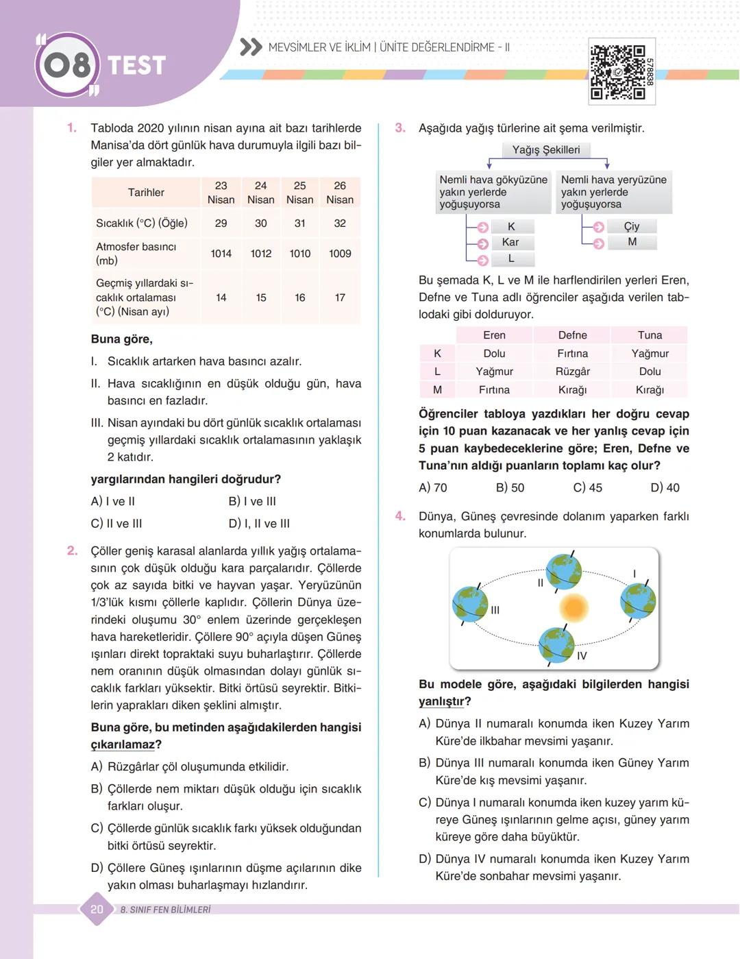 # SORU
BANKASI
SINAVLARA HAZIRLIK / OKULA YARDIMCI
M
■SINIF
8.
Kazanım Kazanım Soru
Yeni Nesil Sorular
イノll Tahtaya Uy
Optik Değerl me
FEN B