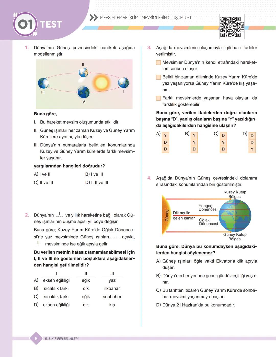 # SORU
BANKASI
SINAVLARA HAZIRLIK / OKULA YARDIMCI
M
■SINIF
8.
Kazanım Kazanım Soru
Yeni Nesil Sorular
イノll Tahtaya Uy
Optik Değerl me
FEN B