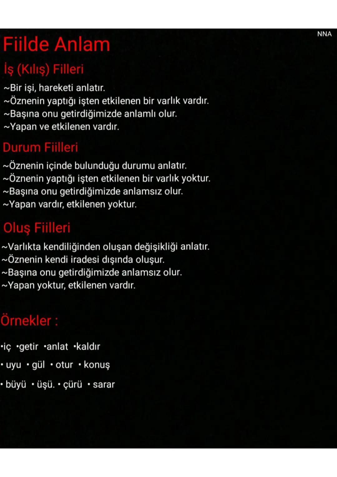 Fiilde Anlam
İş (Kılış) Filleri
~Bir işi, hareketi anlatır.
~Öznenin yaptığı işten etkilenen bir varlık vardır.
~Başına onu getirdiğimizde