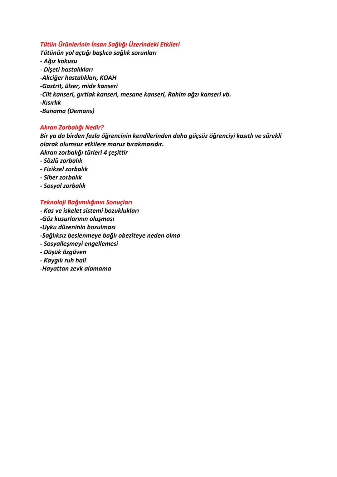 # SAĞLIK BİLGİSİ VE TRAFİK KÜLTÜRÜ ÇALIŞMA NOTLARI
Ergenlikte Yaşanan Psikososyal Değişimler
- Hızlı bir sosyalleşme sürecine girerler
- Du