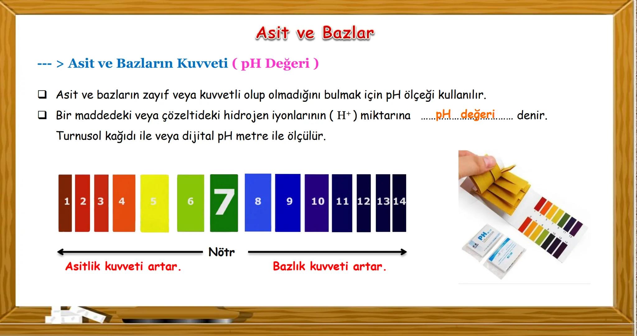PH LEVEL AFFECTS
MOOD AND HEALTH
ACIDIC
NEUTRAL
ALKALINE
012 3 4 5 6 7 8 9 10 11 12 13 14
POOR HEALTH
GOOD HEALTH Ders: Fen Bilimleri
Ünite