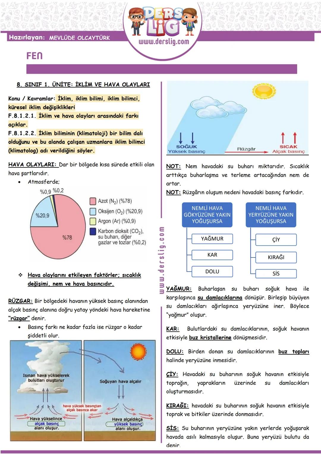 8.sınıf Fen Bilimleri