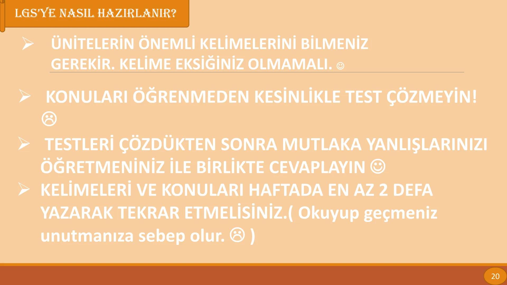 LGS SORU KÖKLERİ
VE
AÇIKLAMALARI
By FATMA UYAR LGS SORU KÖKLERI VE AÇIKLAMALARı
Bir diyalog verilir ya da
konuşmacılar ayrı ayrı gösterilir.