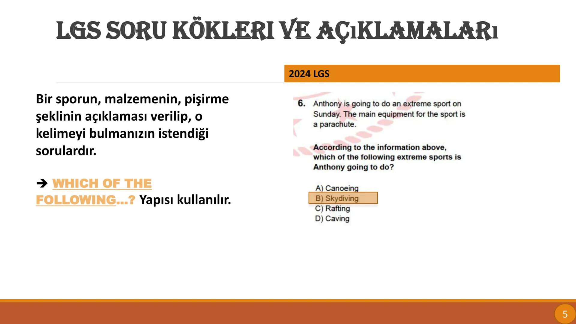 LGS SORU KÖKLERİ
VE
AÇIKLAMALARI
By FATMA UYAR LGS SORU KÖKLERI VE AÇIKLAMALARı
Bir diyalog verilir ya da
konuşmacılar ayrı ayrı gösterilir.