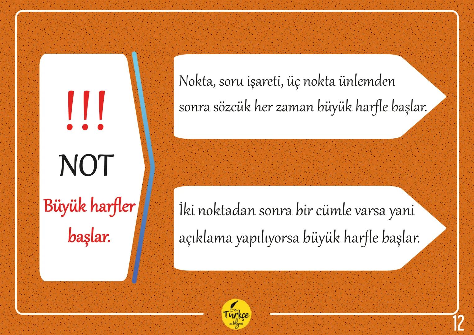 NOKTALAMA
İŞARETLERİ
Türkçe
aldyev Nokta
Virgül
Eğik Çizgi
Tırnak İşareti
Noktalı Virgül
Kısa Çizgi
Noktalama
İki Nokta
İşaretleri
Uzun Çizg