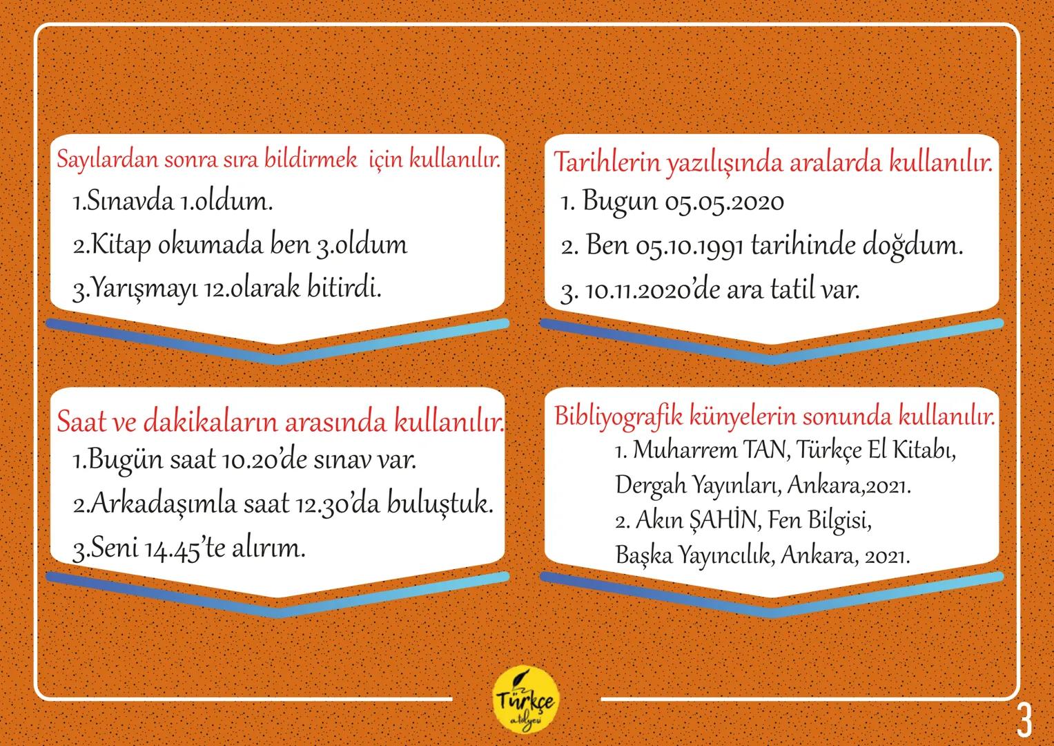 NOKTALAMA
İŞARETLERİ
Türkçe
aldyev Nokta
Virgül
Eğik Çizgi
Tırnak İşareti
Noktalı Virgül
Kısa Çizgi
Noktalama
İki Nokta
İşaretleri
Uzun Çizg