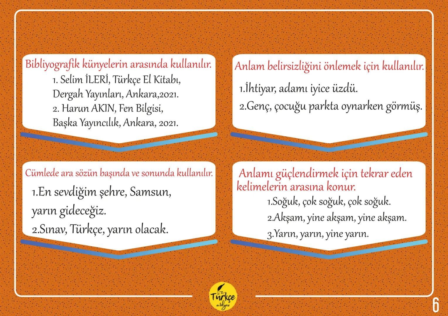 NOKTALAMA
İŞARETLERİ
Türkçe
aldyev Nokta
Virgül
Eğik Çizgi
Tırnak İşareti
Noktalı Virgül
Kısa Çizgi
Noktalama
İki Nokta
İşaretleri
Uzun Çizg