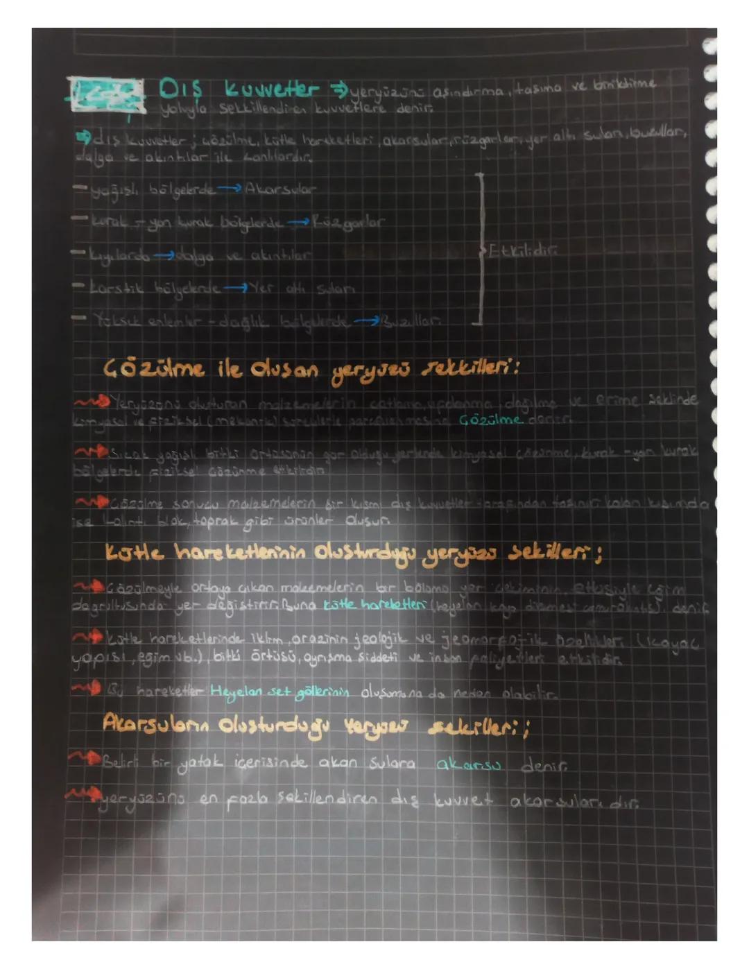 Coğrafya-Dış kuvvetler konu anlatımı