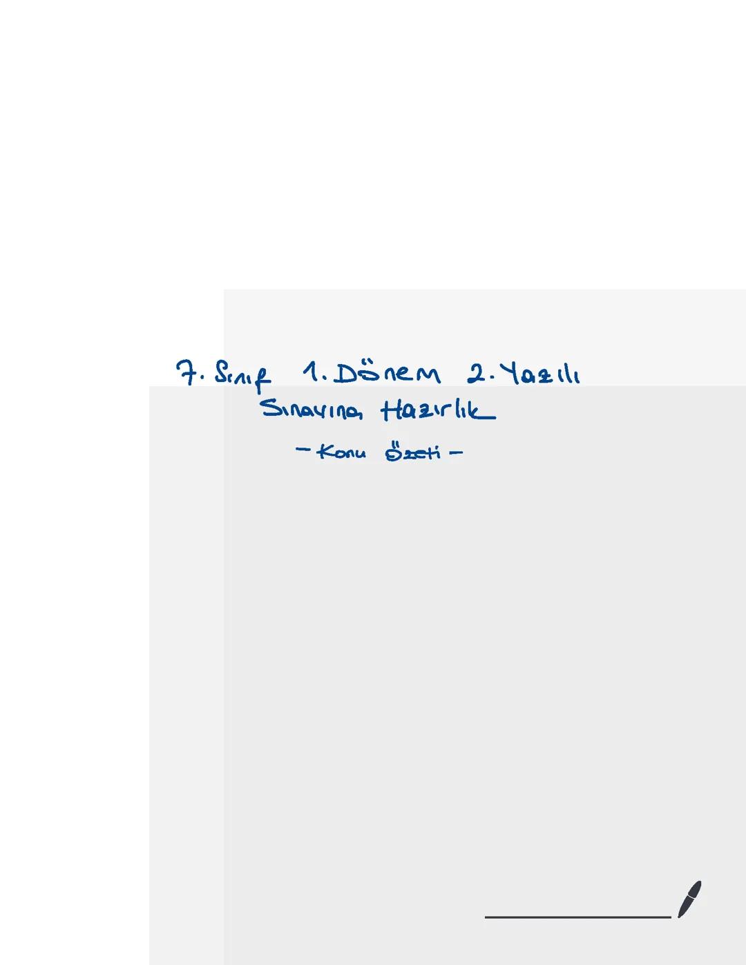 7. Sınıf Matematik Yazılı Hazırlık