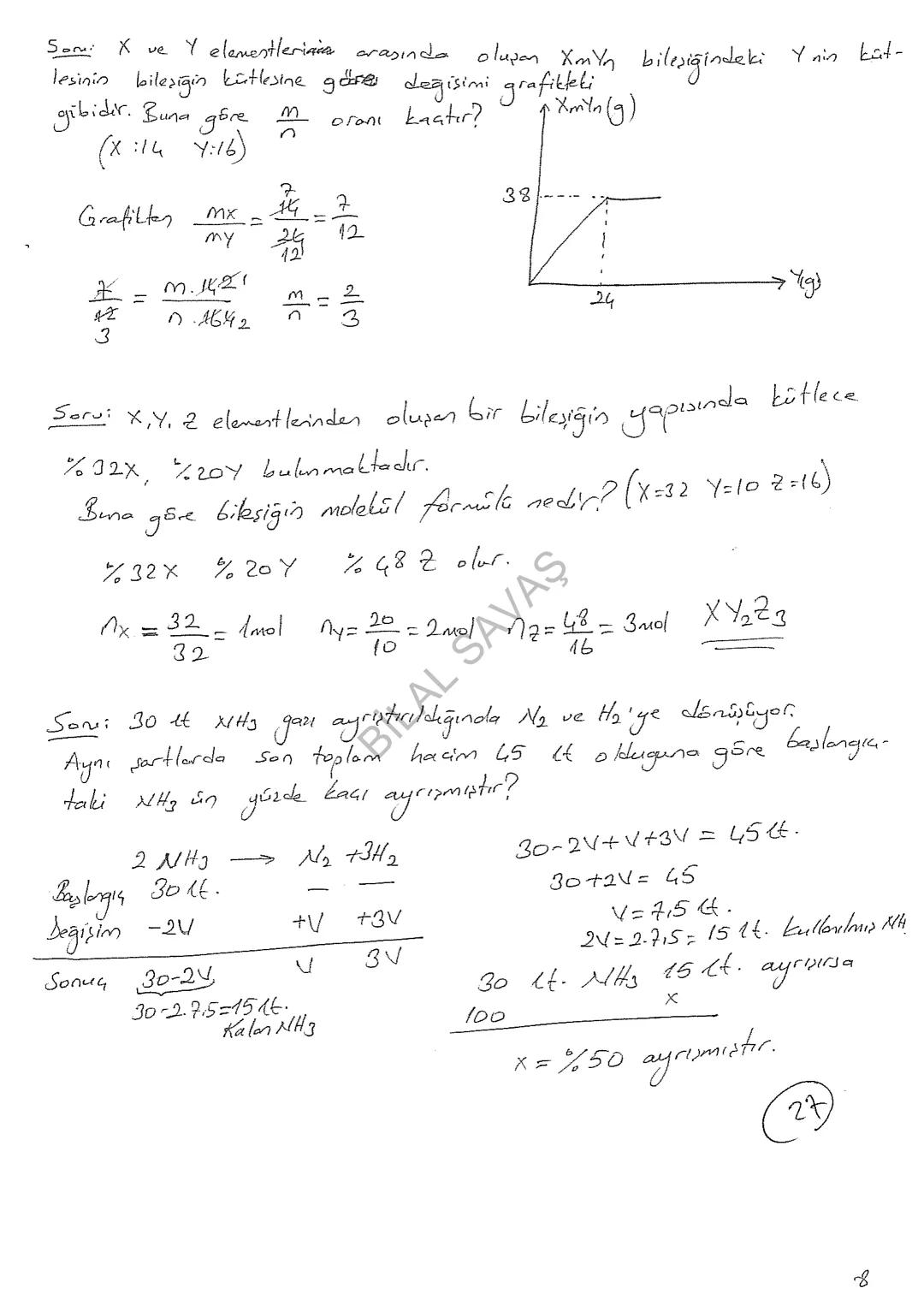 حل
MİLLİ İRADE
KIZ ANADOLU İMAM HATİP LİSESİ
FEN VE SOSYAL BİLİMLER PROJE OKULU
LİSE KİMYA DERS NOTLARI
6-KİMYANIN TEMEL KANUNLARI
VE KİMYAS