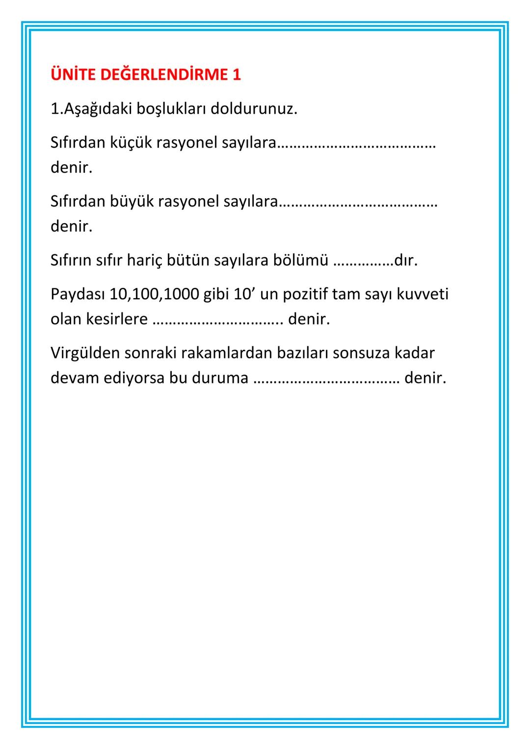ADIYAMAN
İL MİLLİ EĞİTİM MÜDÜRLÜĞÜ
MATEMATİK TEKRAR FOYU
1. SINIF
2. ÜNİTE
**
***
CUMHURİYETİ MİLLİ EĞİT
**
ADIYAMAN
2021 Bu Çalışma İl