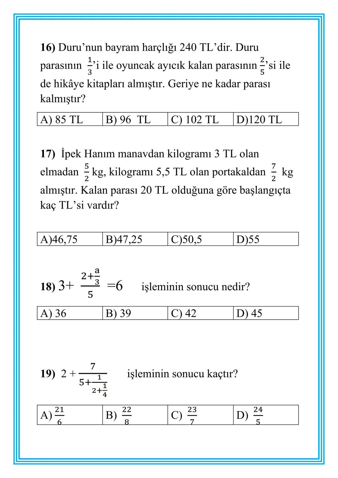 ADIYAMAN
İL MİLLİ EĞİTİM MÜDÜRLÜĞÜ
MATEMATİK TEKRAR FOYU
1. SINIF
2. ÜNİTE
**
***
CUMHURİYETİ MİLLİ EĞİT
**
ADIYAMAN
2021 Bu Çalışma İl