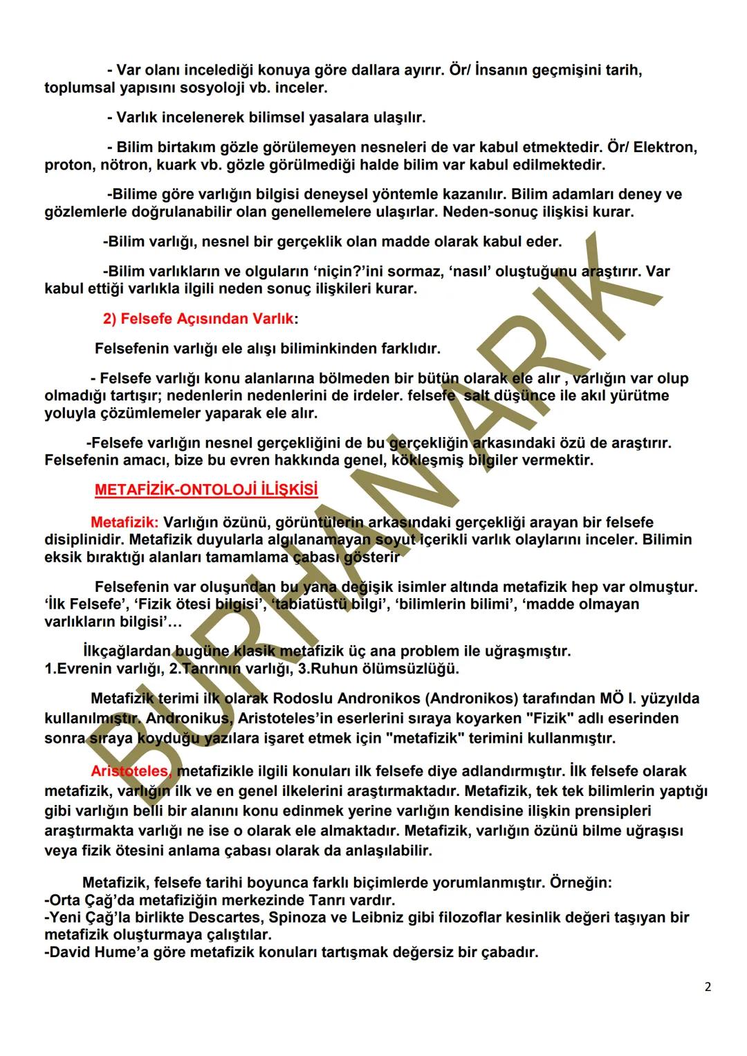 3. ÜNİTE
FELSEFENİN TEMEL KONULARI VE PROBLEMLERİ
ÜNİTE BÖLÜMLERİ
1-VARLIK FELSEFESİNİN KONUSU VE PROBLEMLERİ
2- BİLGİ FELSEFESİNİN KONU