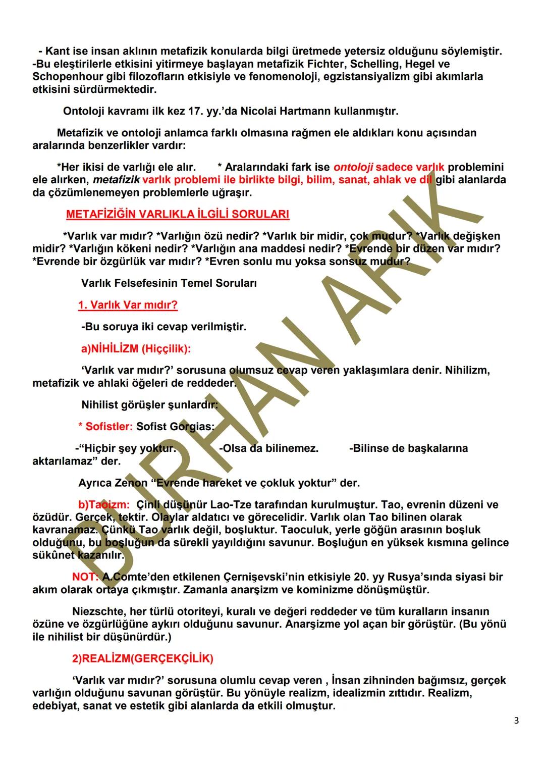 3. ÜNİTE
FELSEFENİN TEMEL KONULARI VE PROBLEMLERİ
ÜNİTE BÖLÜMLERİ
1-VARLIK FELSEFESİNİN KONUSU VE PROBLEMLERİ
2- BİLGİ FELSEFESİNİN KONU