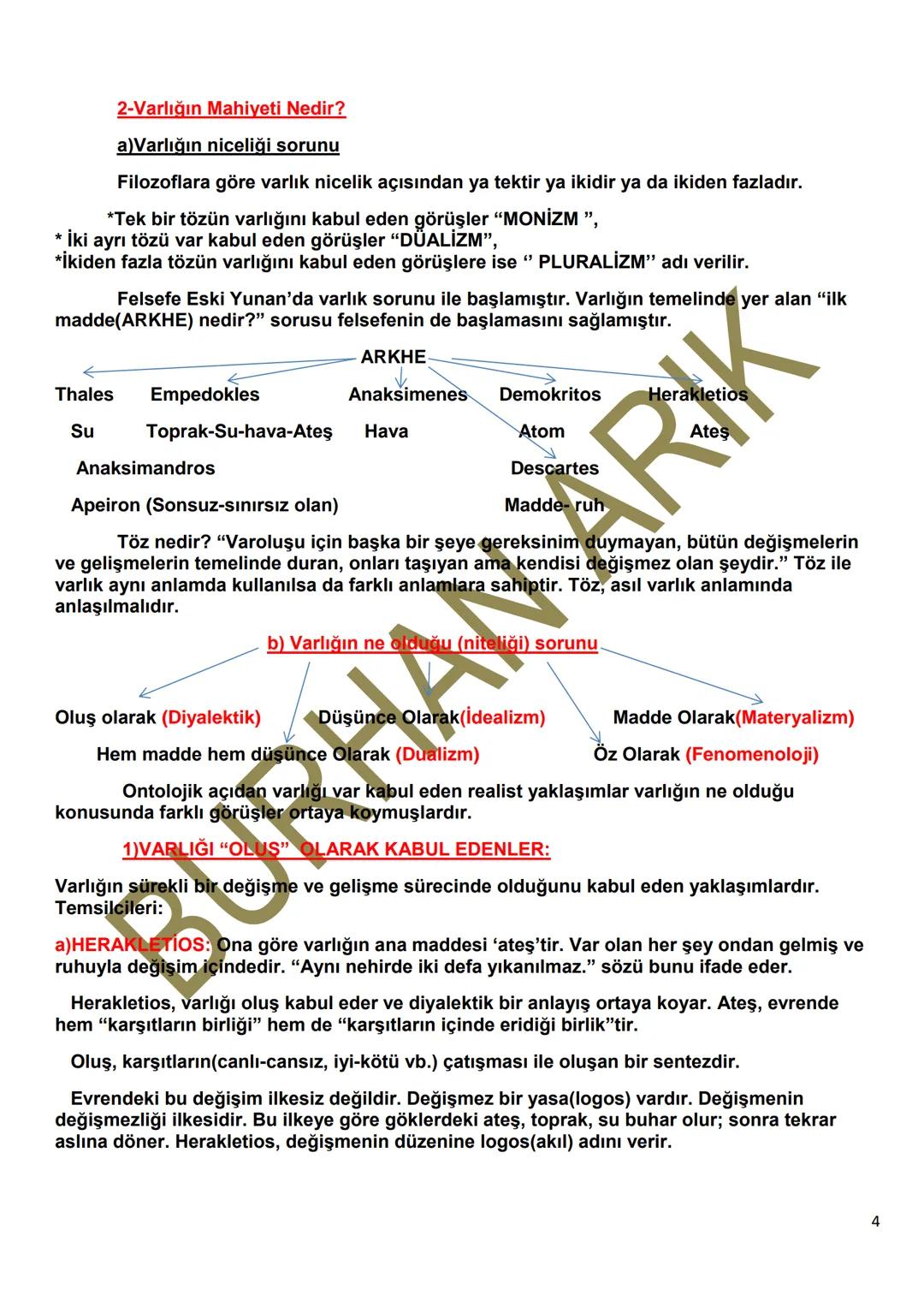 3. ÜNİTE
FELSEFENİN TEMEL KONULARI VE PROBLEMLERİ
ÜNİTE BÖLÜMLERİ
1-VARLIK FELSEFESİNİN KONUSU VE PROBLEMLERİ
2- BİLGİ FELSEFESİNİN KONU