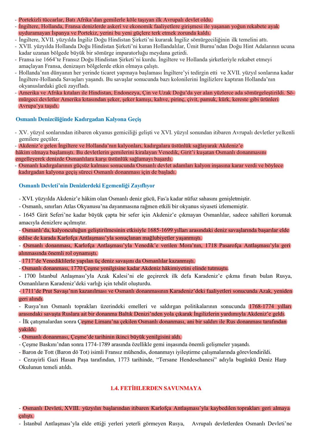 1. ÜNİTE:
DEĞİŞEN DÜNYA DENGELERİ KARŞISINDA OSMANLI SİYASETİ (1595-1774)
1.1. 1595-1700 YILLARI ARASINDAKİ SİYASİ GELİŞMELER
-XVII. yüzyıld