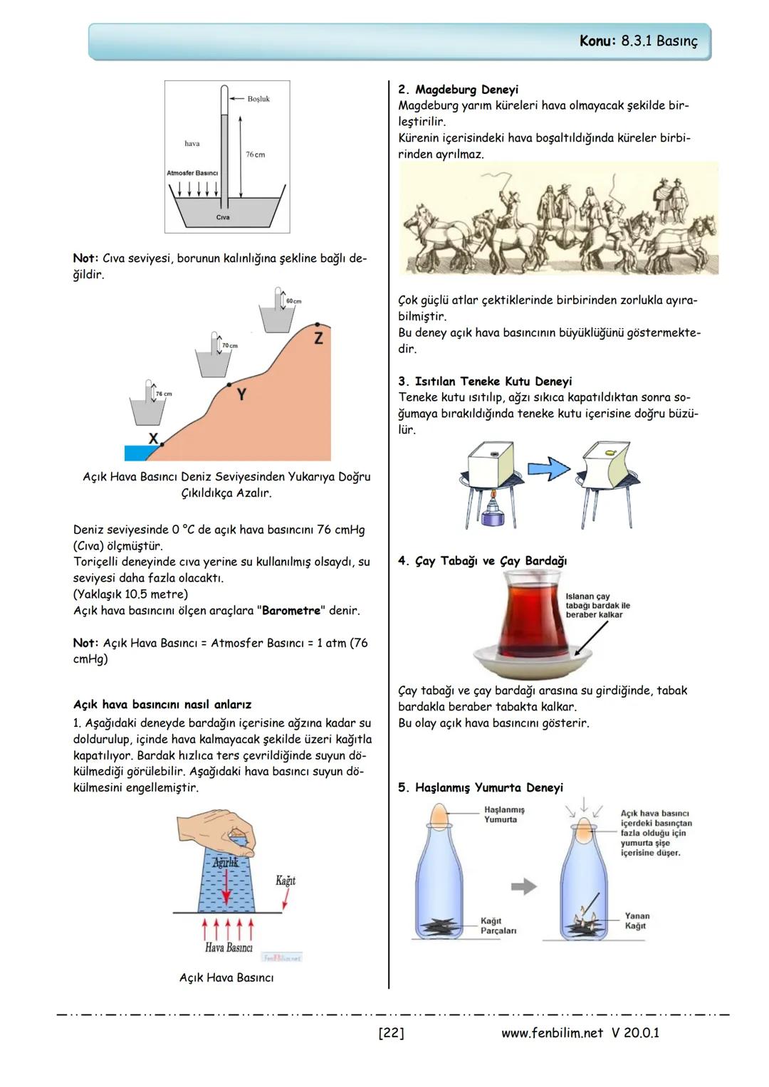 # 8.Sınıf Fen Bilimleri
## Ders Notları
Barış ZEREN
Fen Bilimleri Öğretmeni
www.fenbilim.net V 20.0.1 # 1.Ünite: Mevsimler ve İklim
Konu