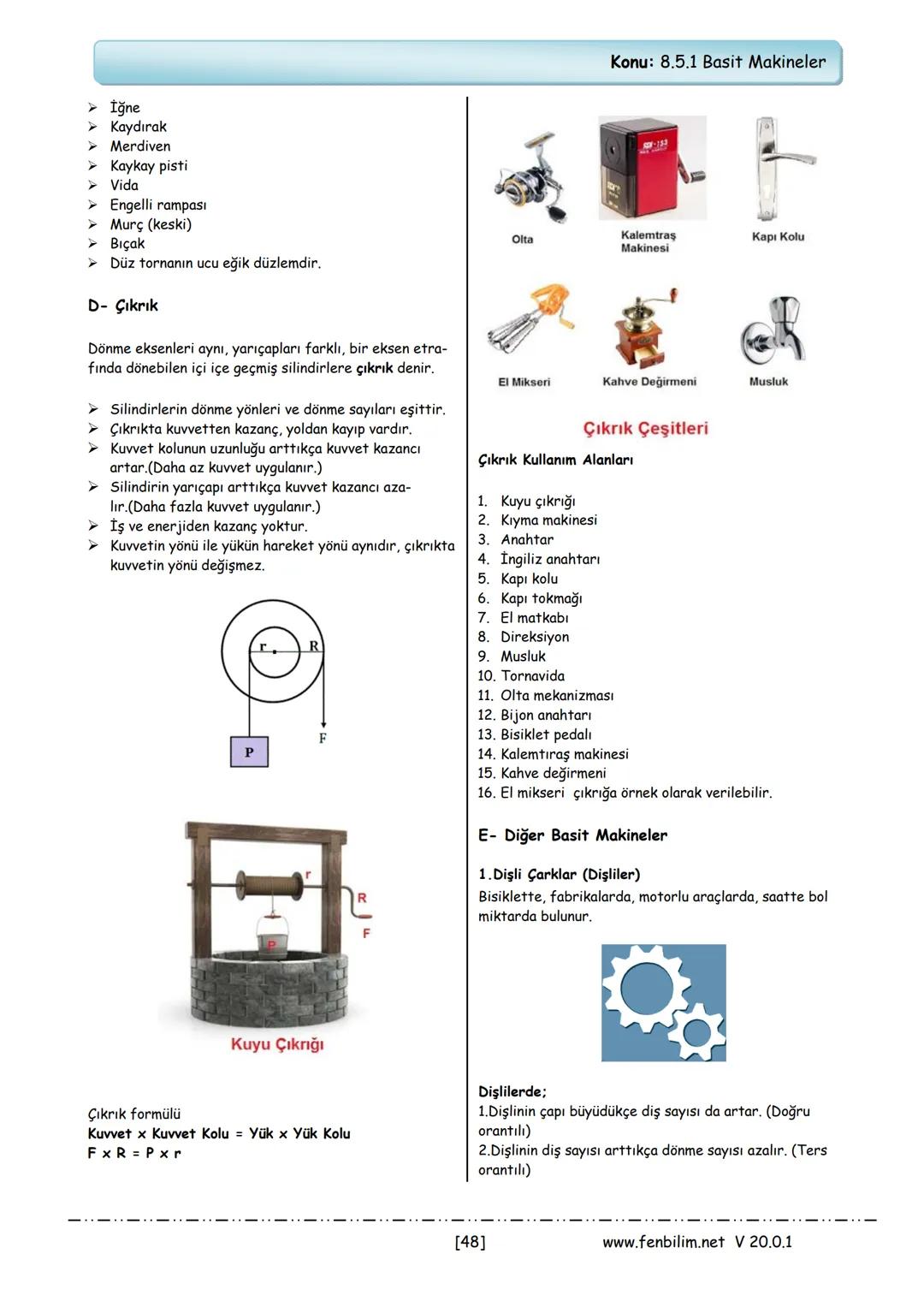 # 8.Sınıf Fen Bilimleri
## Ders Notları
Barış ZEREN
Fen Bilimleri Öğretmeni
www.fenbilim.net V 20.0.1 # 1.Ünite: Mevsimler ve İklim
Konu