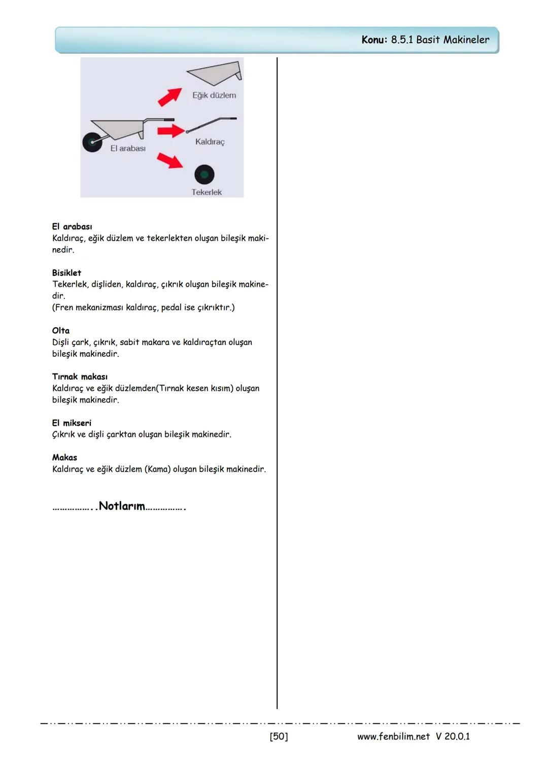 # 8.Sınıf Fen Bilimleri
## Ders Notları
Barış ZEREN
Fen Bilimleri Öğretmeni
www.fenbilim.net V 20.0.1 # 1.Ünite: Mevsimler ve İklim
Konu