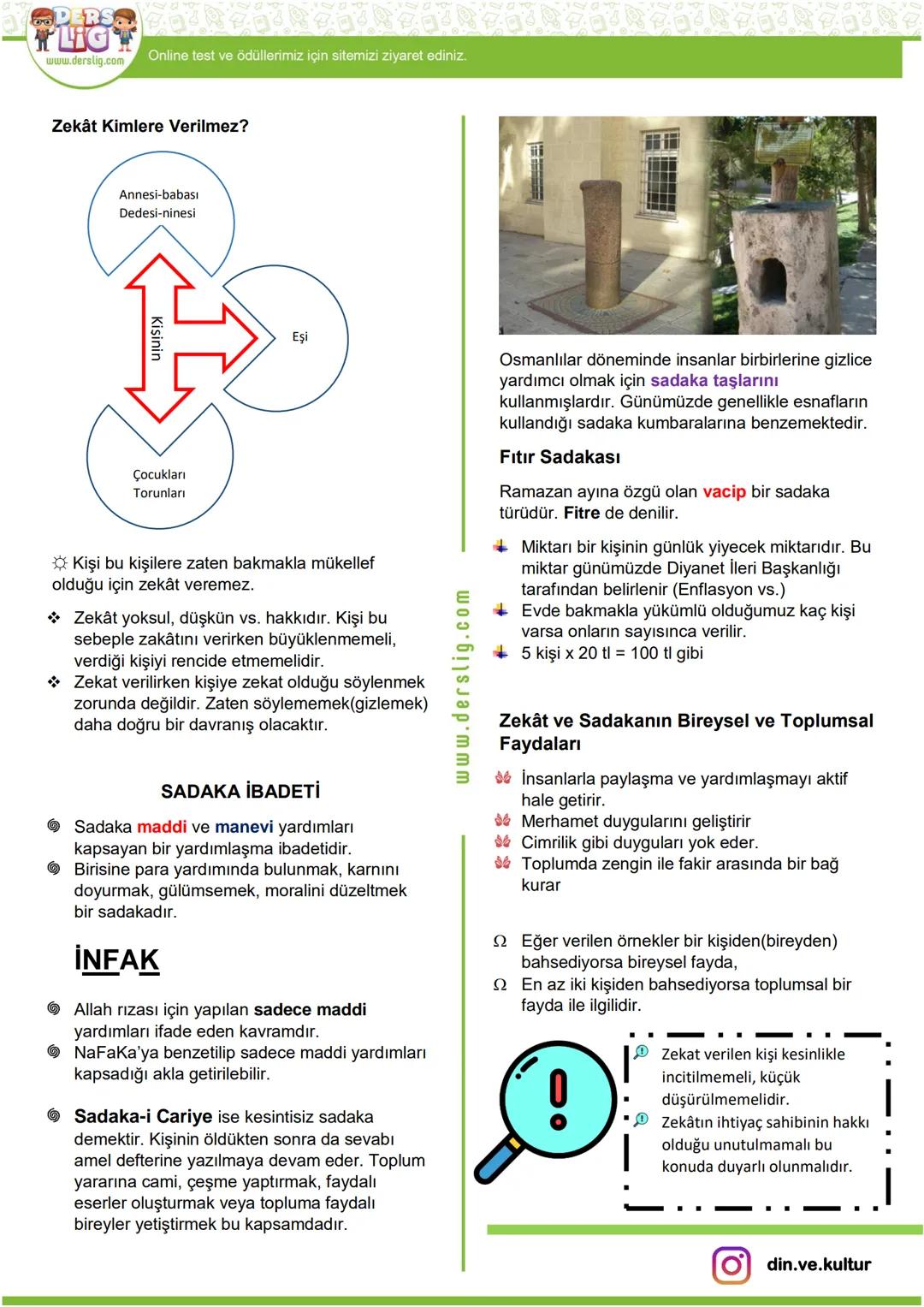 Hazırlayan: Ekrem BALCI
DİN KÜLTÜRÜ VE AHLAK BİLGİSİ
DERS
LIG
www.derslig.com
ZEKÂT VE SADAKA İBADETİ
İslam'ın Paylaşma ve Yardımlaşmaya Ver