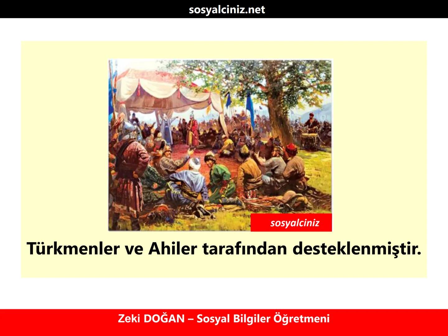 sosyalciniz.net
SOSYAL BฤฐLGฤฐLER 7
Osmanlฤฑ Devletinin
Kฤฑsa Sรผrede Bรผyรผmesinde
Etkili Olan Faktรถrler
Zeki DOฤAN - Sosyal Bilgiler รฤretmeni so