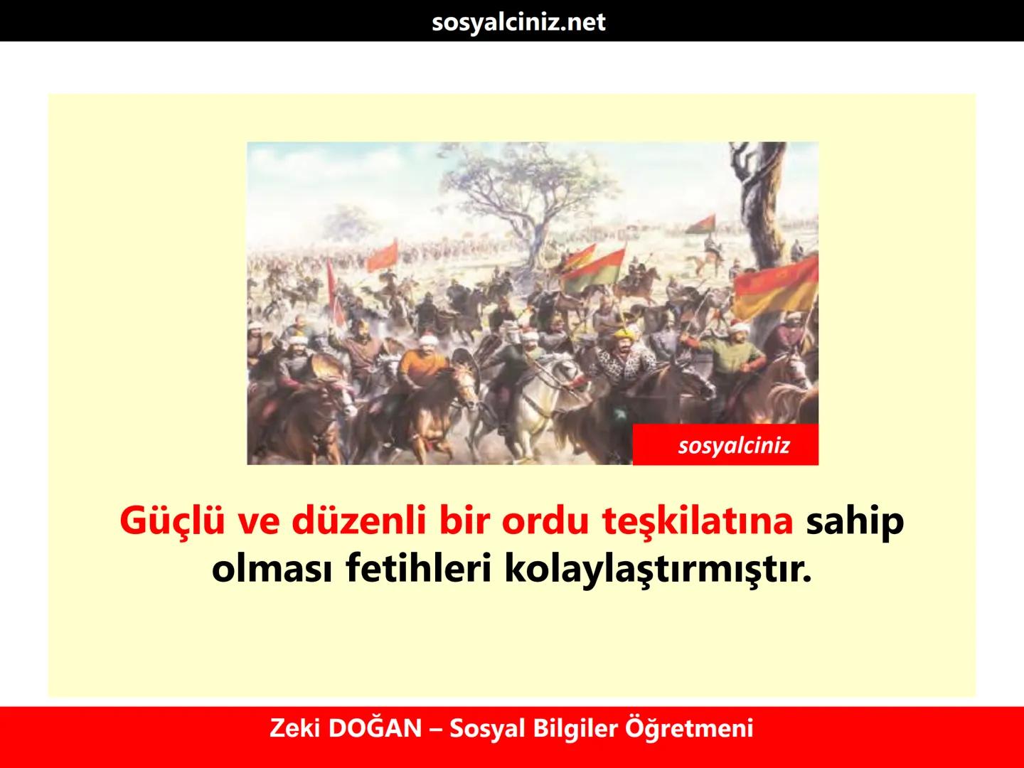 sosyalciniz.net
SOSYAL BฤฐLGฤฐLER 7
Osmanlฤฑ Devletinin
Kฤฑsa Sรผrede Bรผyรผmesinde
Etkili Olan Faktรถrler
Zeki DOฤAN - Sosyal Bilgiler รฤretmeni so