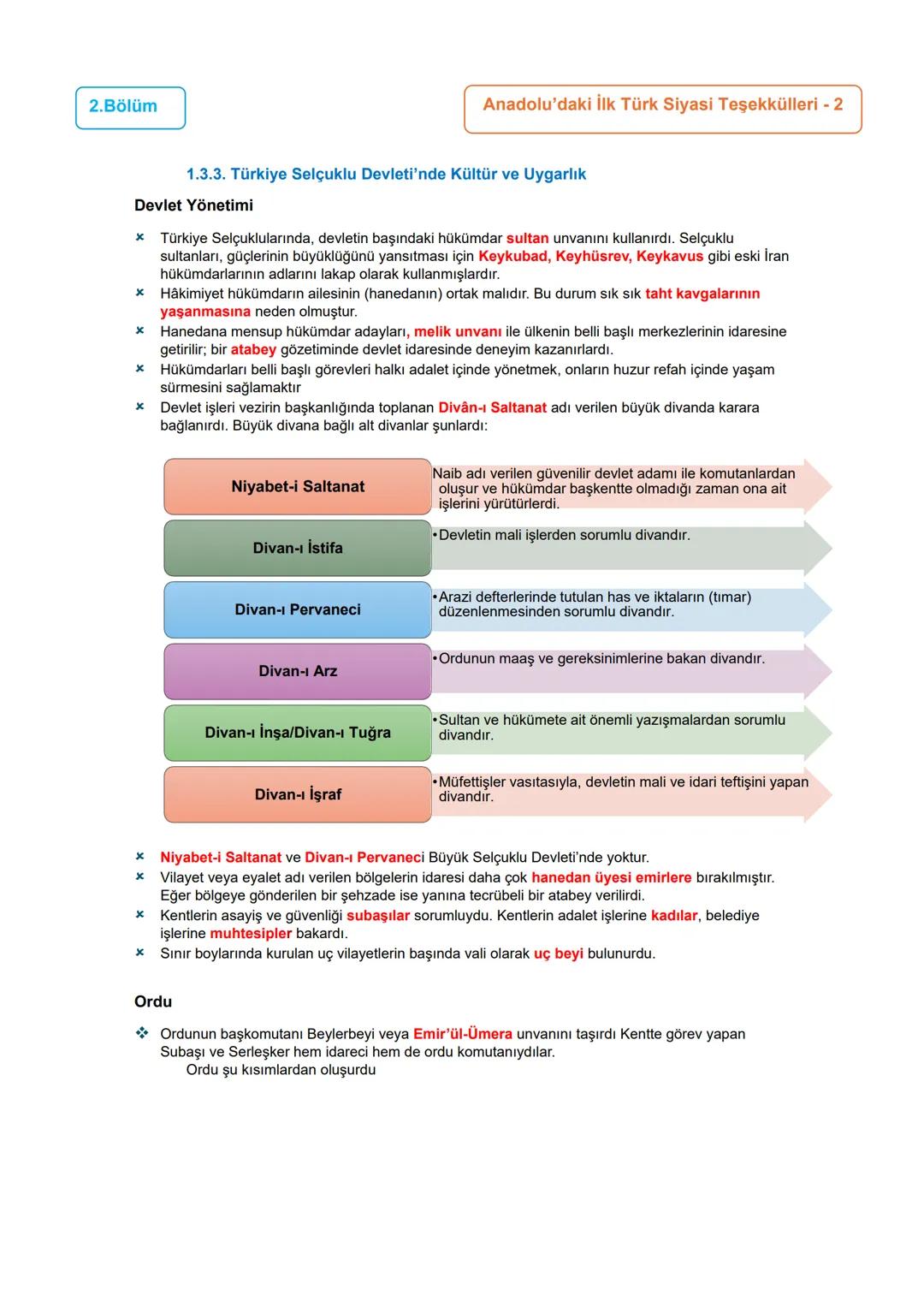 # 1.Bölüm
# 1.ÜNİTE: YERLEŞME VE DEVLETLEŞME SÜRECİNDE
## SELÇUKLU TÜRKİYESİ
### Anadolu Siyasi Tarihi/Anadolu'nun Türkleşmesi/
#### Anado