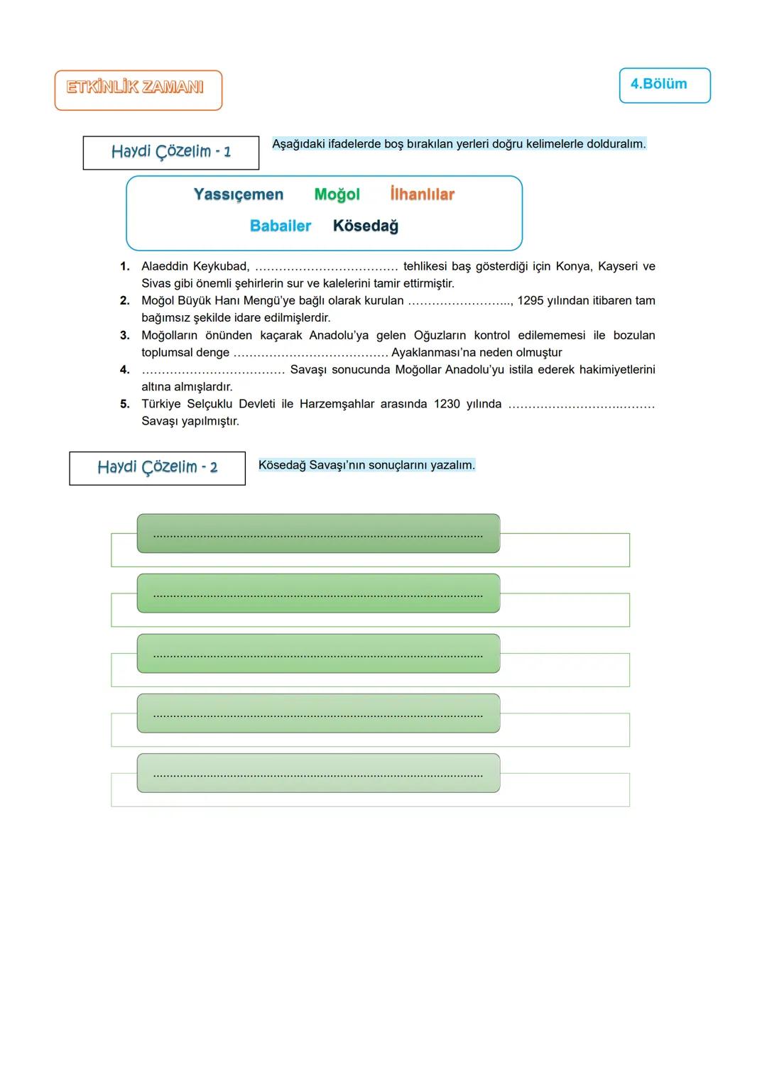 # 1.Bölüm
# 1.ÜNİTE: YERLEŞME VE DEVLETLEŞME SÜRECİNDE
## SELÇUKLU TÜRKİYESİ
### Anadolu Siyasi Tarihi/Anadolu'nun Türkleşmesi/
#### Anado
