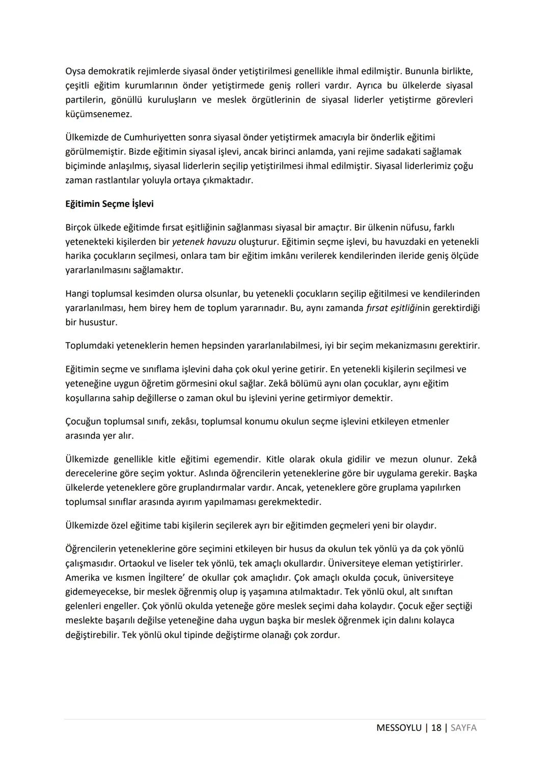 # EĞİTİM SOSYOLOJİSİ
DERS NOTU
MEHMET EMİN SOYLU
WWW.MEHMETEMINSOYLU.COM # Eğitim Sosyolojisi Ders Notları
1. BÖLÜM - EĞİTİM SOSYOLOJİSİN