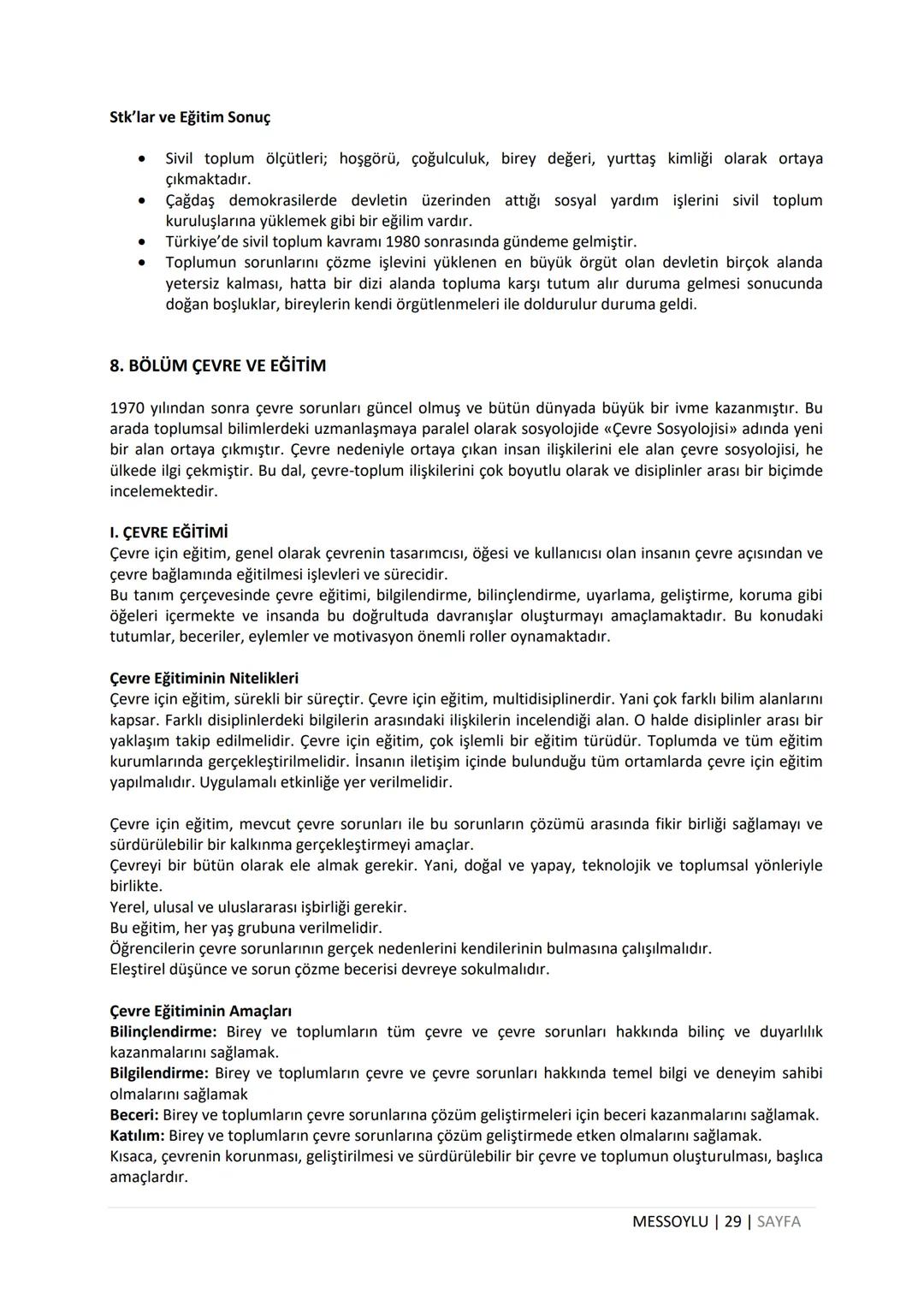 # EĞİTİM SOSYOLOJİSİ
DERS NOTU
MEHMET EMİN SOYLU
WWW.MEHMETEMINSOYLU.COM # Eğitim Sosyolojisi Ders Notları
1. BÖLÜM - EĞİTİM SOSYOLOJİSİN