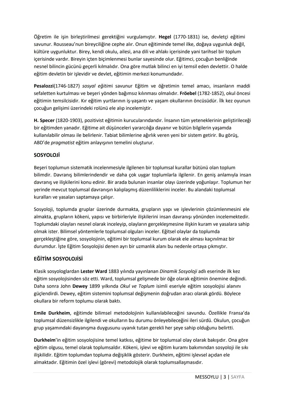 # EĞİTİM SOSYOLOJİSİ
DERS NOTU
MEHMET EMİN SOYLU
WWW.MEHMETEMINSOYLU.COM # Eğitim Sosyolojisi Ders Notları
1. BÖLÜM - EĞİTİM SOSYOLOJİSİN