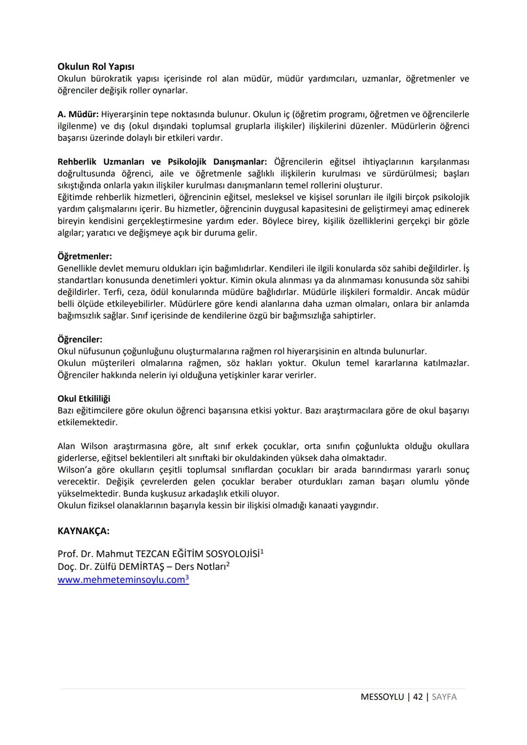 # EĞİTİM SOSYOLOJİSİ
DERS NOTU
MEHMET EMİN SOYLU
WWW.MEHMETEMINSOYLU.COM # Eğitim Sosyolojisi Ders Notları
1. BÖLÜM - EĞİTİM SOSYOLOJİSİN