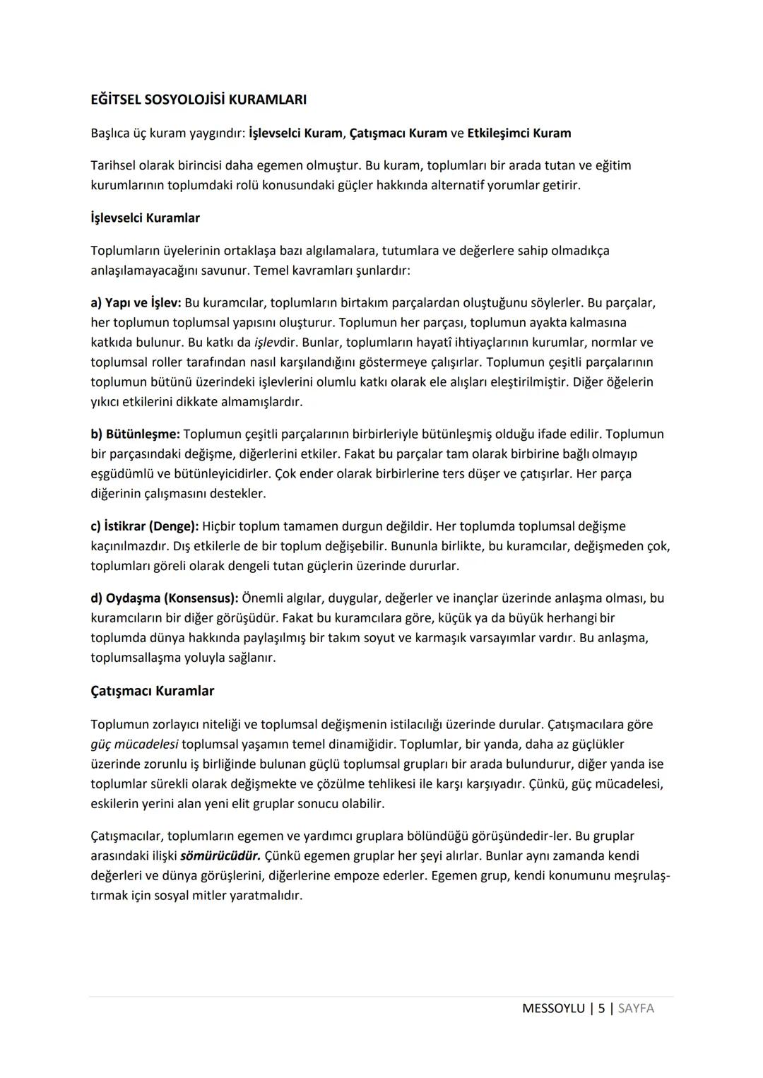 # EĞİTİM SOSYOLOJİSİ
DERS NOTU
MEHMET EMİN SOYLU
WWW.MEHMETEMINSOYLU.COM # Eğitim Sosyolojisi Ders Notları
1. BÖLÜM - EĞİTİM SOSYOLOJİSİN