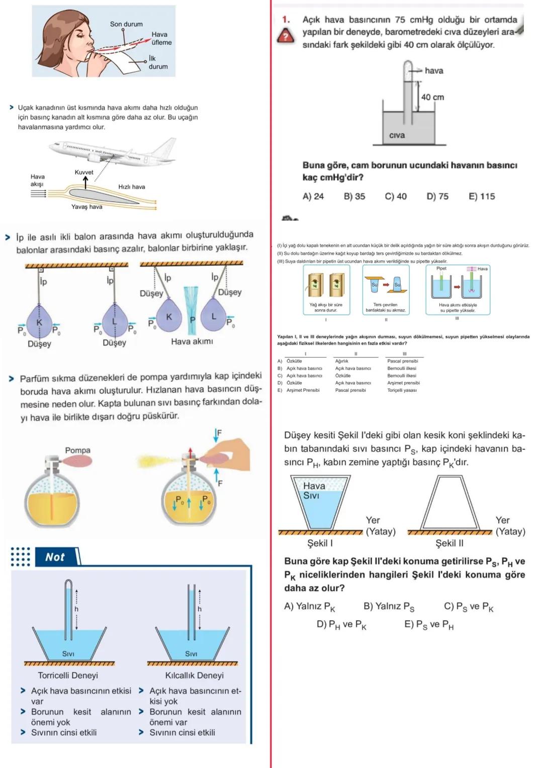 # GAZLARIN BASINCI
> Gazlar ağırlıklarından ve yaptıkları titreşim hareketinden do-
layı temas ettikleri yüzeye basınç uygularlar.
> İtaly