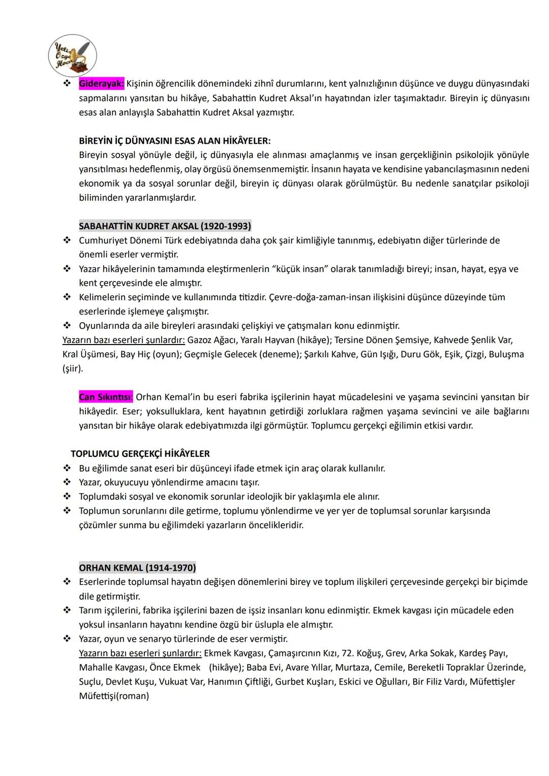 # 11. SINIF TÜRK DİLİ VE EDEBİYATI 2. ÜNİTE ÖZETİ 24-25
## HİKÂYE TÜRÜ
* Hikâye (öykü), gerçek ya da gerçeğe uygun olay veya durumların