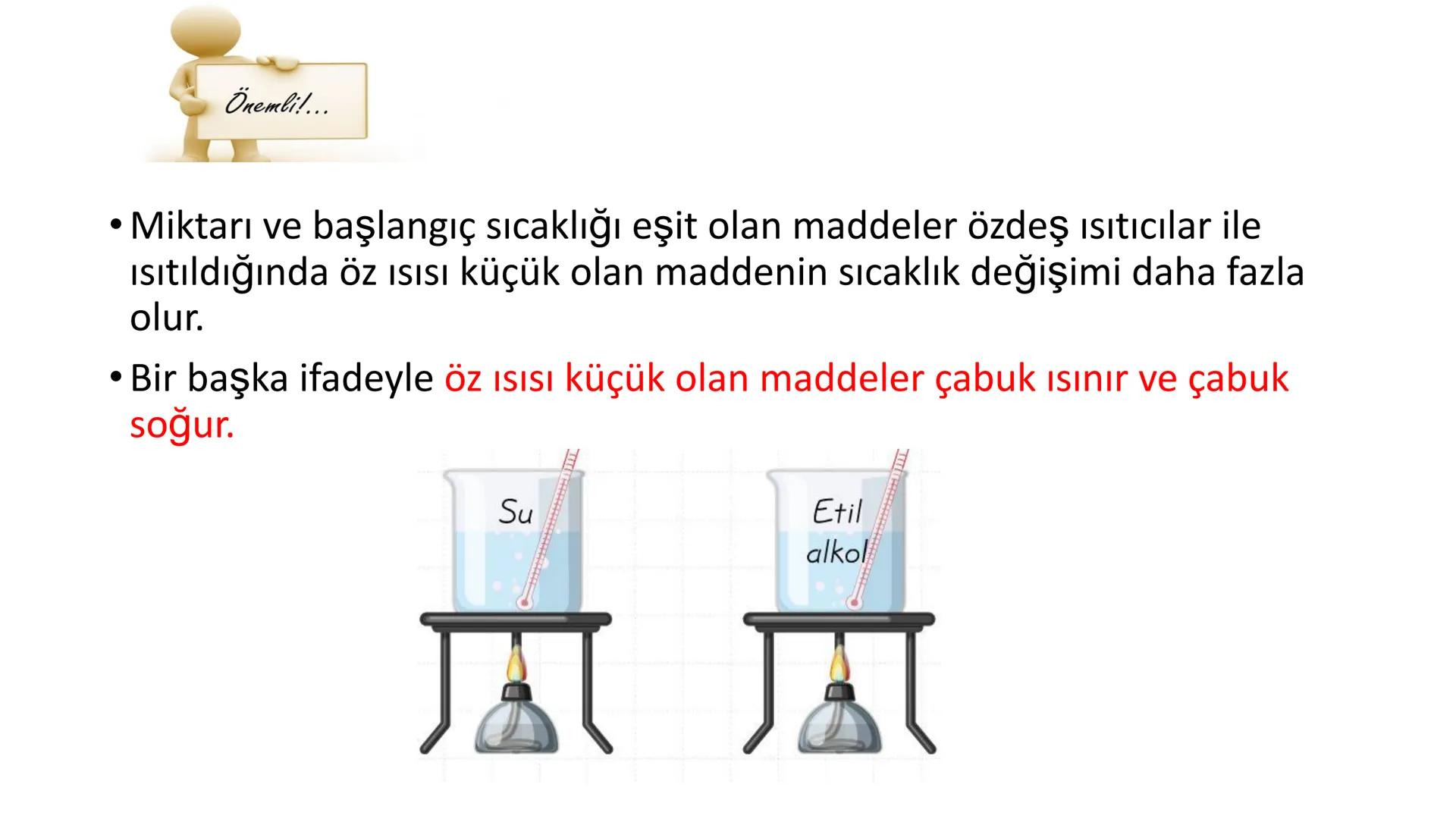 Metal kaşık
ÖZ ISI
Tahta kaşık Günlük hayatta sıkça birbirinin yerine kullanılmalarına rağmen ısı ve sıcaklık
kavramları birbirinden farkl