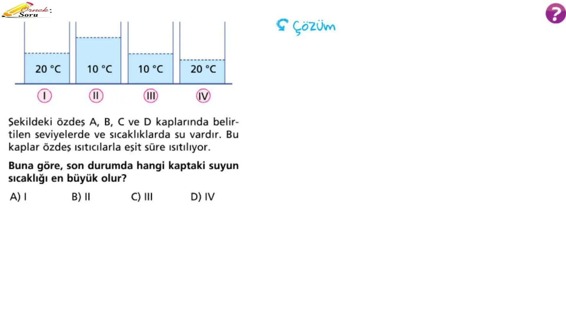 Metal kaşık
ÖZ ISI
Tahta kaşık Günlük hayatta sıkça birbirinin yerine kullanılmalarına rağmen ısı ve sıcaklık
kavramları birbirinden farkl