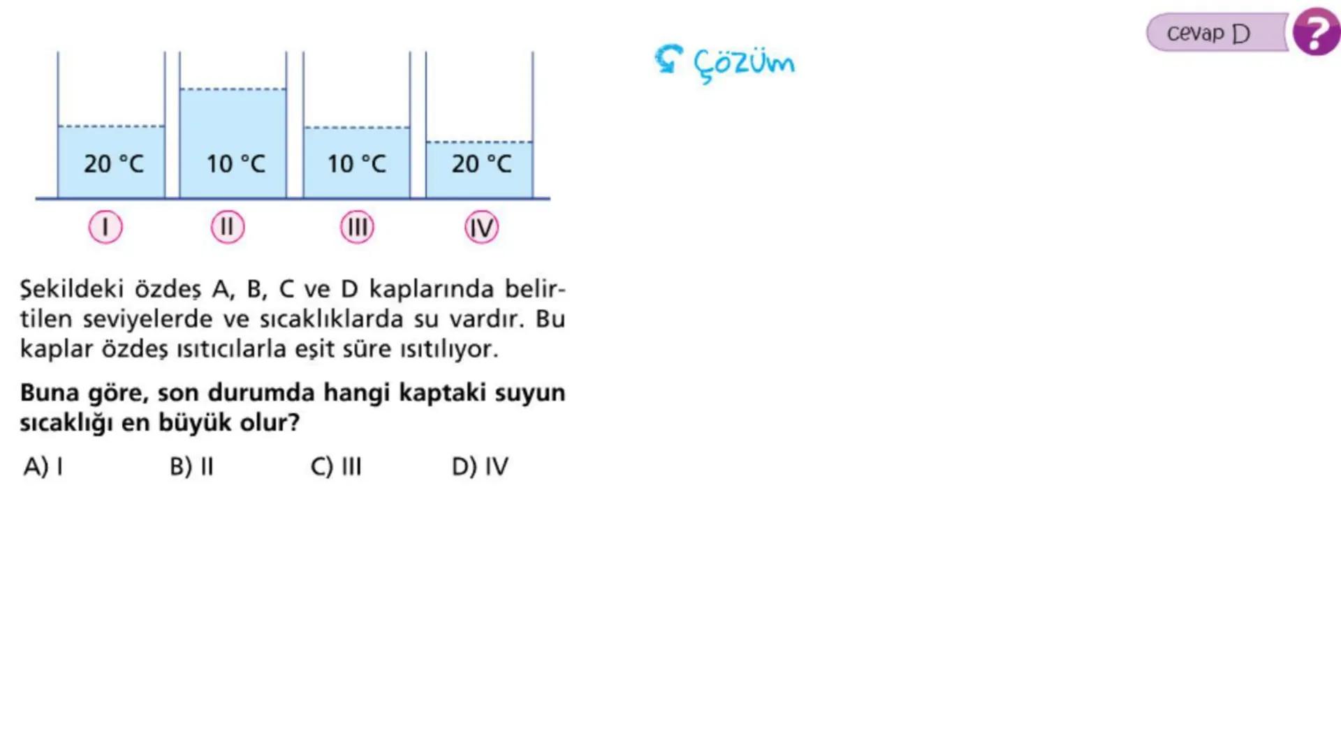 Metal kaşık
ÖZ ISI
Tahta kaşık Günlük hayatta sıkça birbirinin yerine kullanılmalarına rağmen ısı ve sıcaklık
kavramları birbirinden farkl