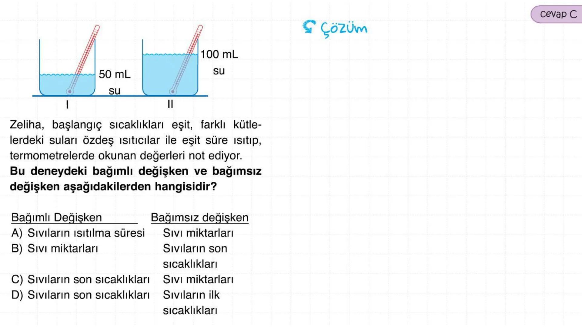 Metal kaşık
ÖZ ISI
Tahta kaşık Günlük hayatta sıkça birbirinin yerine kullanılmalarına rağmen ısı ve sıcaklık
kavramları birbirinden farkl