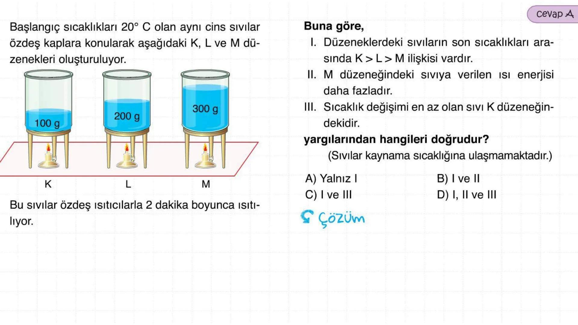 Metal kaşık
ÖZ ISI
Tahta kaşık Günlük hayatta sıkça birbirinin yerine kullanılmalarına rağmen ısı ve sıcaklık
kavramları birbirinden farkl
