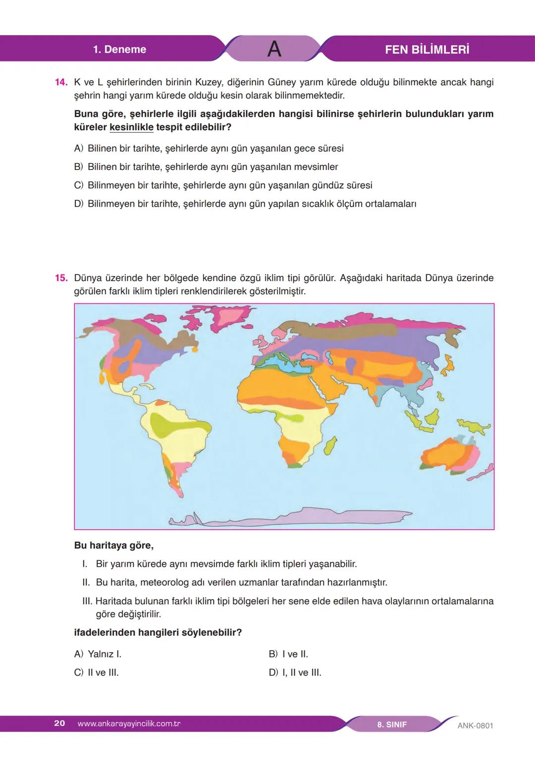 A
KİTAPÇIĞI
LGS
SAYISAL
YENİ NESİL SORULARLA
GUCLENDIREN
DENEME SINAVI
1
T.C. KİMLİK NUMARASI
ADI VE SOYADI
SINIFI / ŞUBESİ
NUMARASI
DERS AD