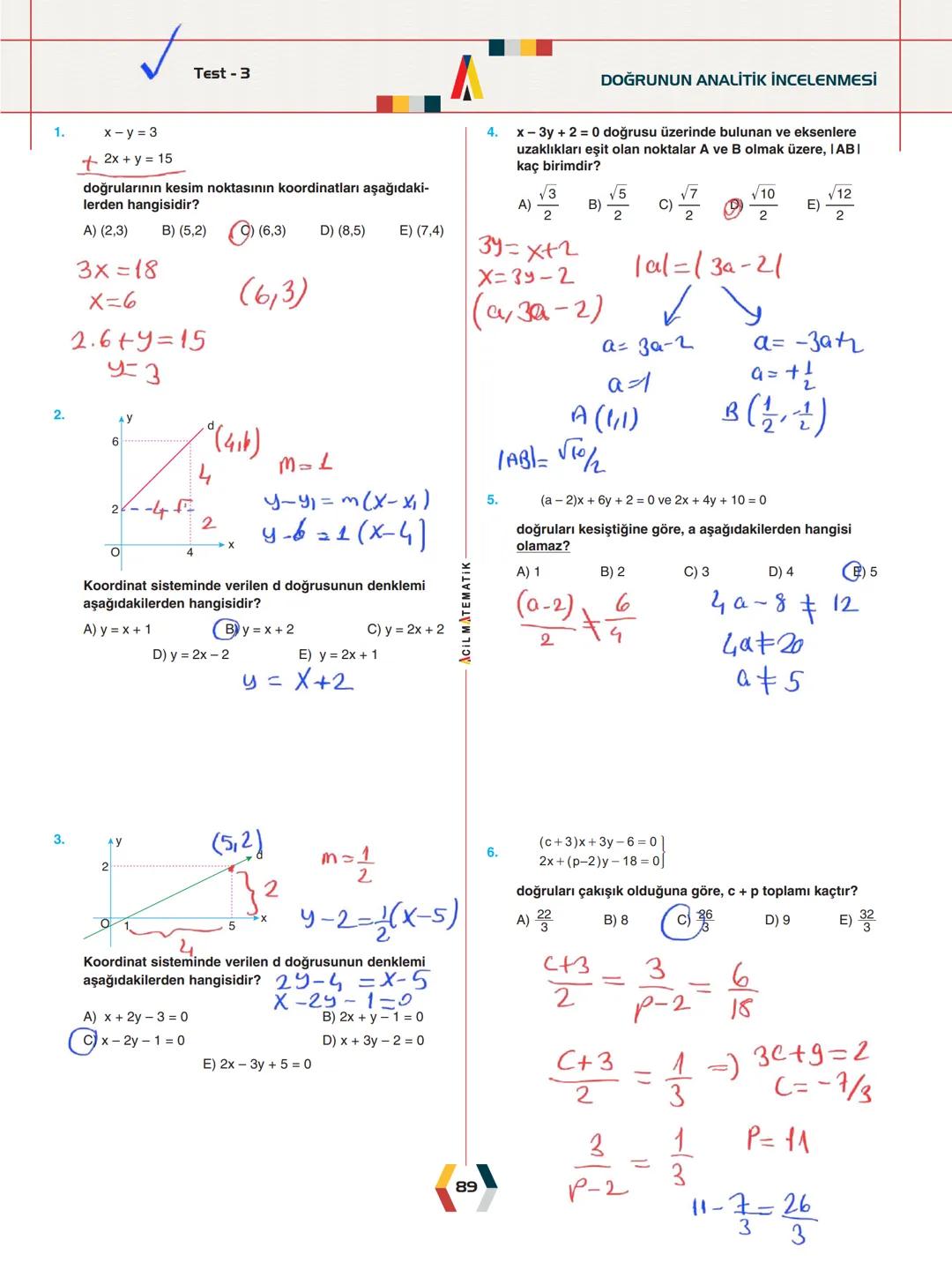 -
ÜNİTE 2-
ANALİTİK GEOMETRİ
.
•
•
.
Analitik Düzlem
İki Nokta Arasındaki Uzaklık
Bir Doğru Parçasını içten ve Dıştan Bölme
Doğrunun Eğimi v