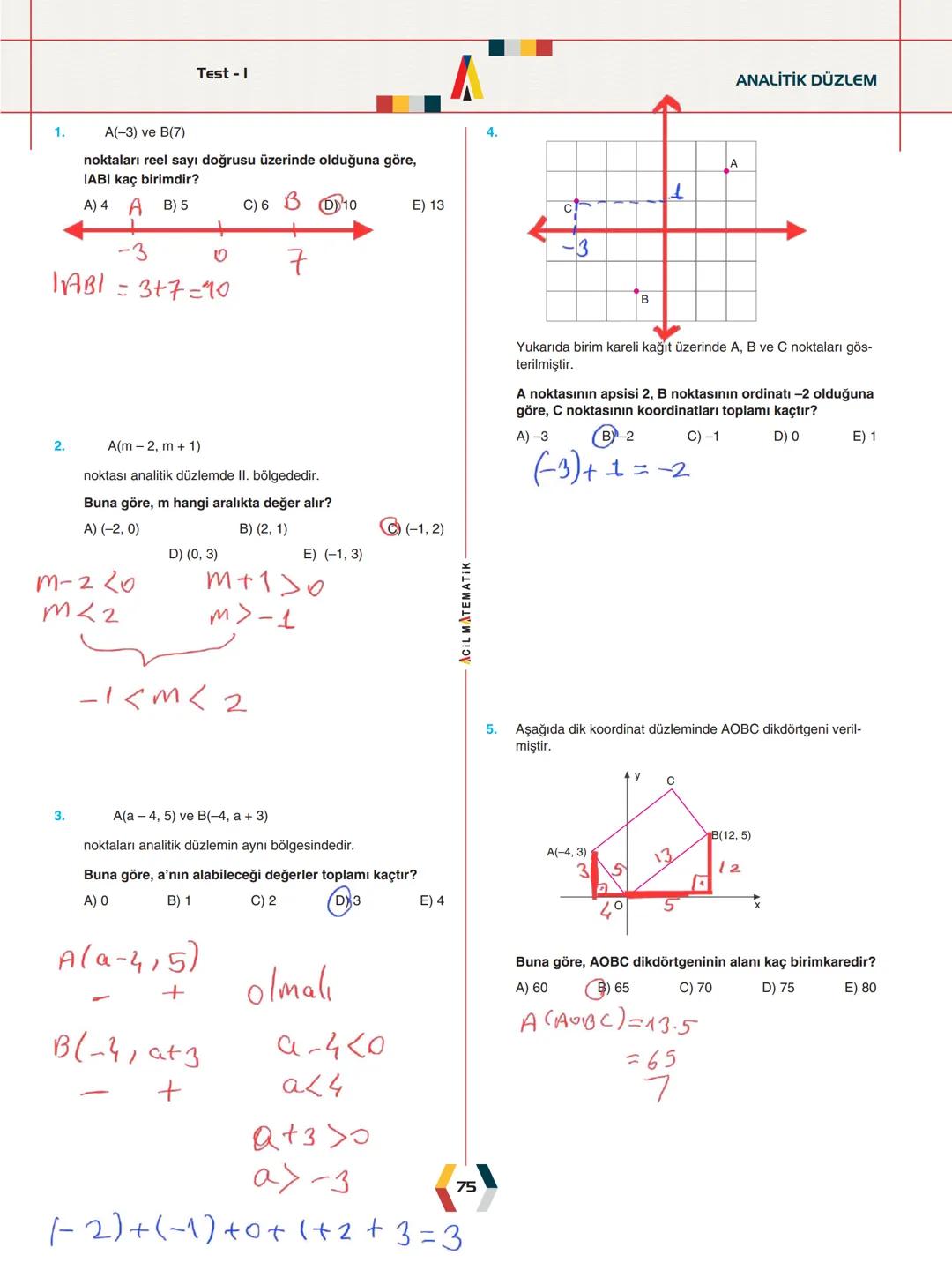 -
ÜNİTE 2-
ANALİTİK GEOMETRİ
.
•
•
.
Analitik Düzlem
İki Nokta Arasındaki Uzaklık
Bir Doğru Parçasını içten ve Dıştan Bölme
Doğrunun Eğimi v